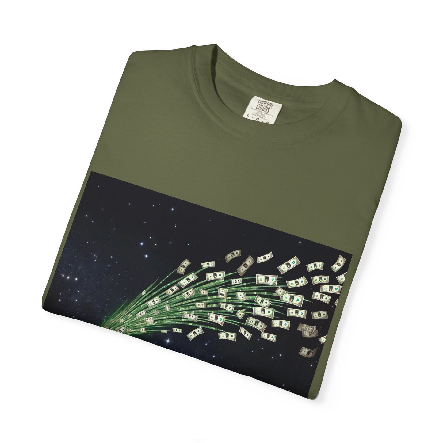 Celestial Wishes Unisex Garment-Dyed T-shirt - Cosmic Star Design, Chill Vibes, Perfect for Gifting, Astrology Lovers, Casual Wear