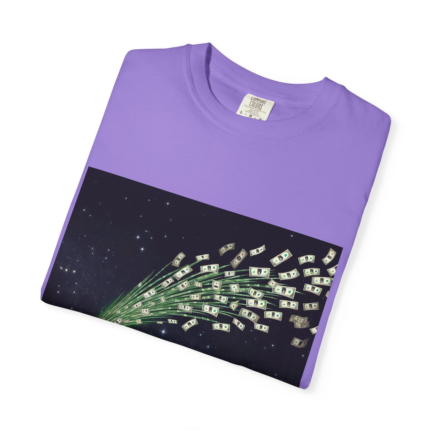 Celestial Wishes Unisex Garment-Dyed T-shirt - Cosmic Star Design, Chill Vibes, Perfect for Gifting, Astrology Lovers, Casual Wear