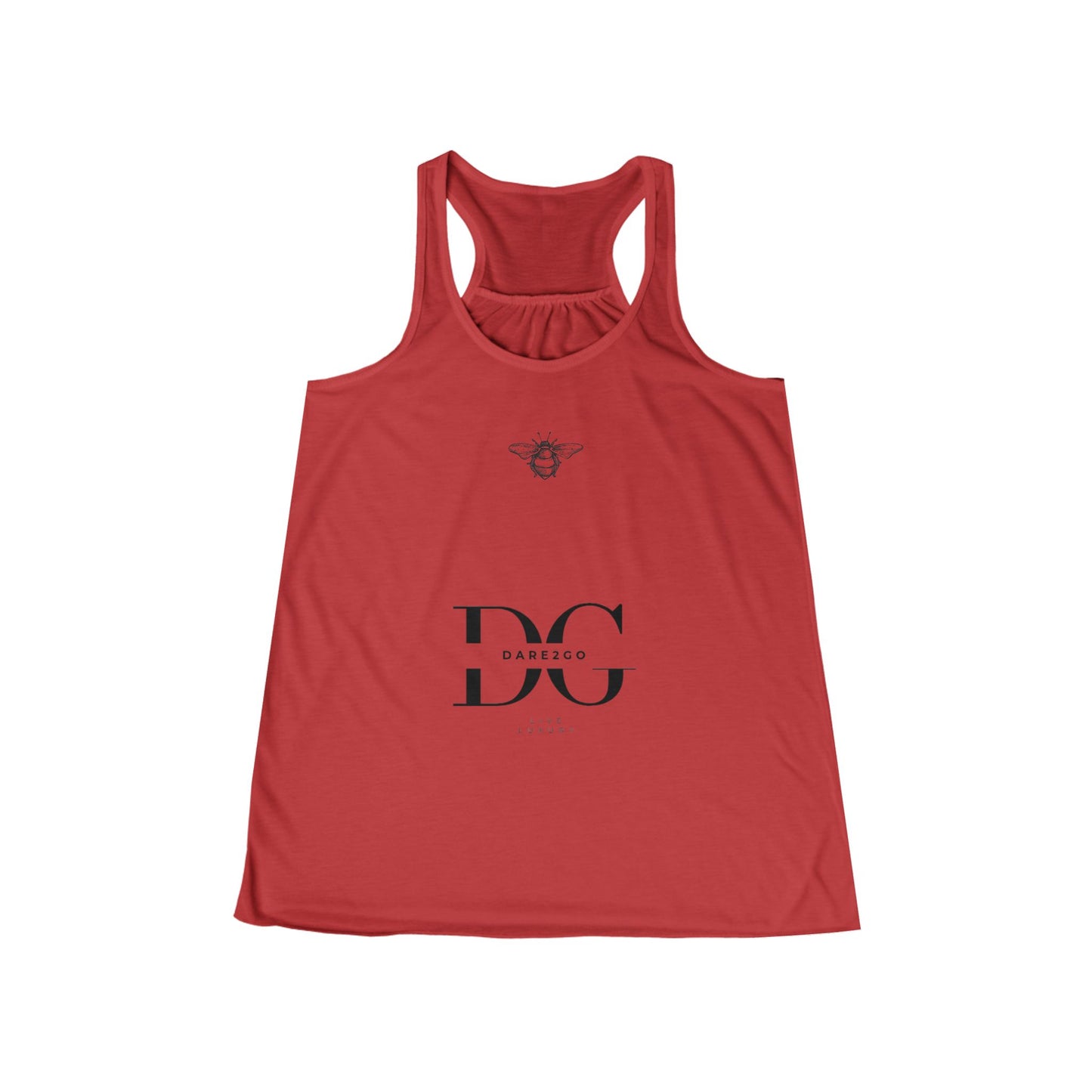 Chic Women's Flowy Tank Top with Bee and Skull Design, Casual Summer Wear, Workout Top, Graphic Tee, Gift for Her, Festival Essential