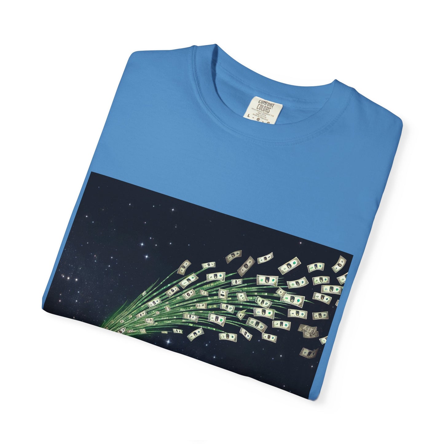 Celestial Wishes Unisex Garment-Dyed T-shirt - Cosmic Star Design, Chill Vibes, Perfect for Gifting, Astrology Lovers, Casual Wear
