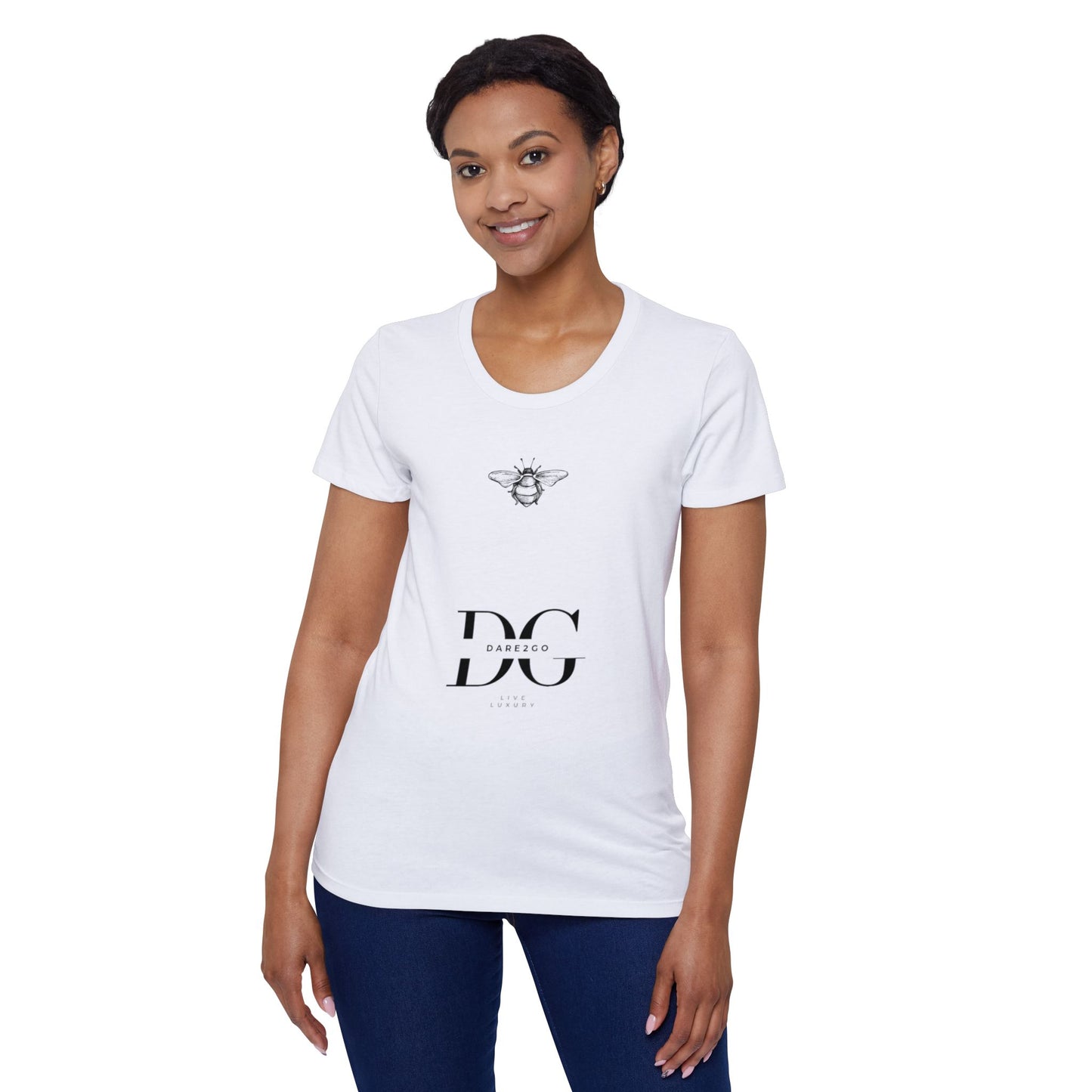 Organic Tee | Eco-Friendly Fashion, Stylish Bee Print, Casual Wear, Gift for Her, Summer Outfit, Nature Lover's Apparel