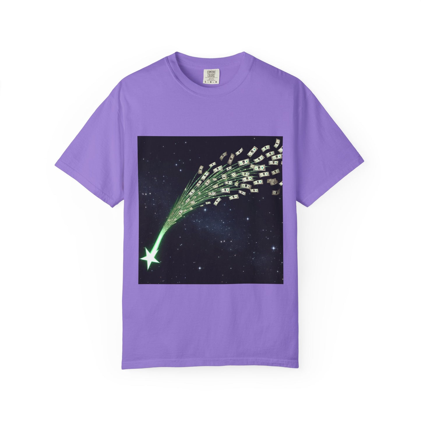 Celestial Wishes Unisex Garment-Dyed T-shirt - Cosmic Star Design, Chill Vibes, Perfect for Gifting, Astrology Lovers, Casual Wear