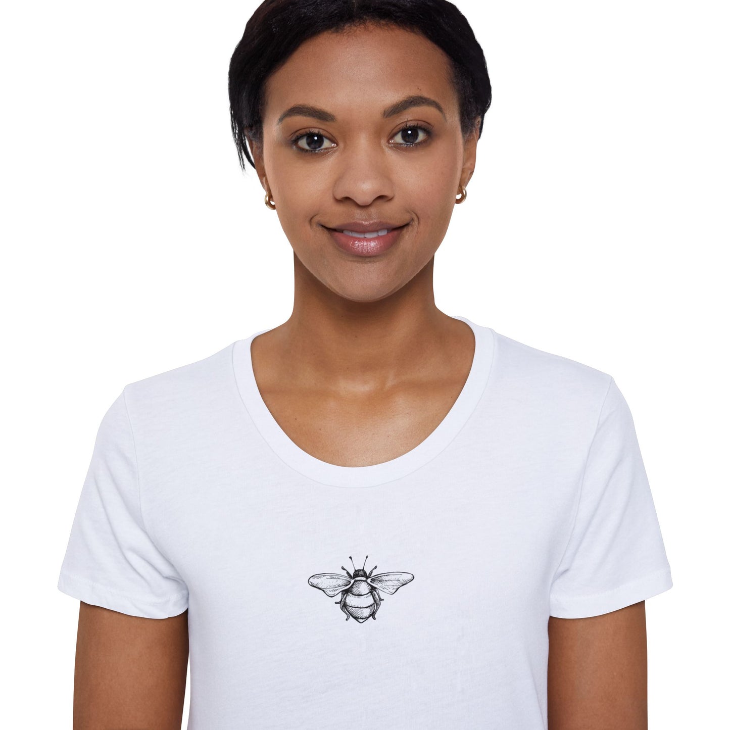 Organic Tee | Eco-Friendly Fashion, Stylish Bee Print, Casual Wear, Gift for Her, Summer Outfit, Nature Lover's Apparel