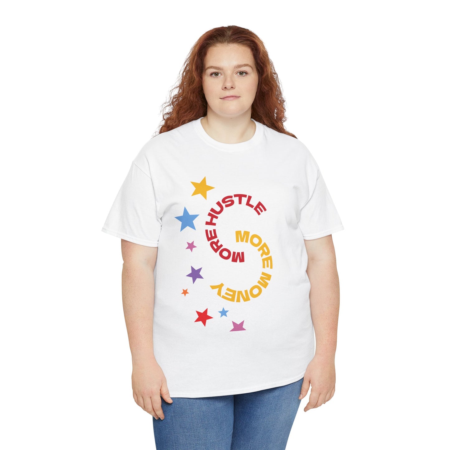 Supreme Hustle Tee for Dreamers, Unisex Heavy Cotton T-Shirt, Inspirational Gift, Career Goals, Fun Gift Idea, Everyday Wear