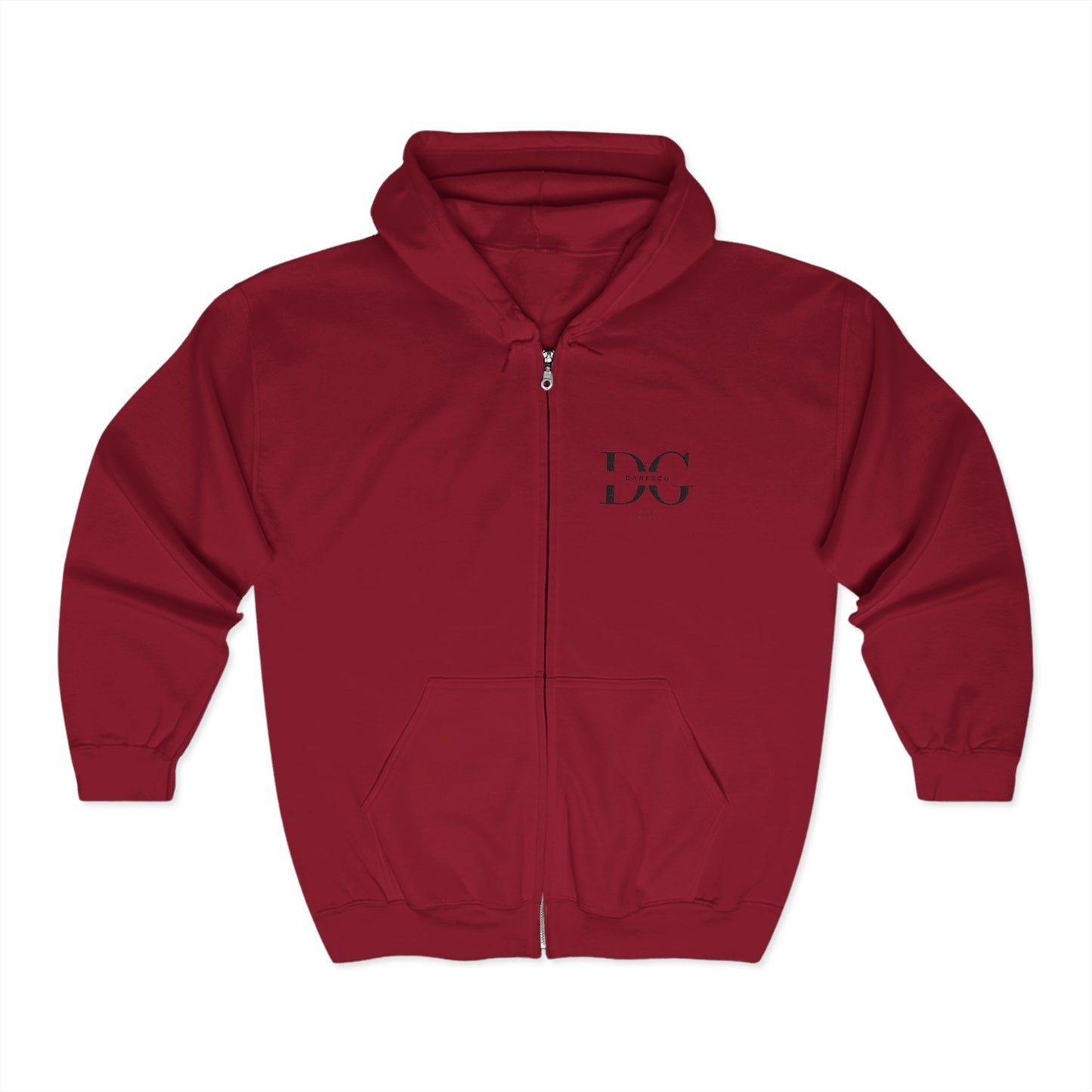 Cozy Unisex Full Zip Hoodie -Embroidered, Perfect for Everyday Wear, Gifts, Casual Style, Gym, Lounge, and Layering