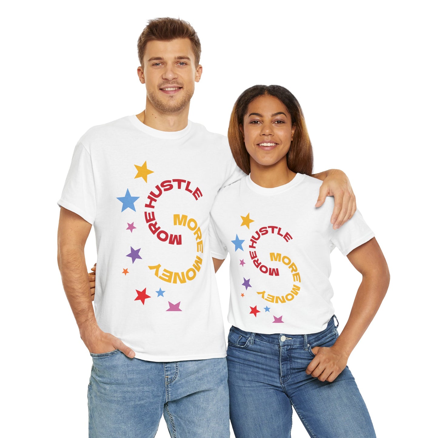 Supreme Hustle Tee for Dreamers, Unisex Heavy Cotton T-Shirt, Inspirational Gift, Career Goals, Fun Gift Idea, Everyday Wear