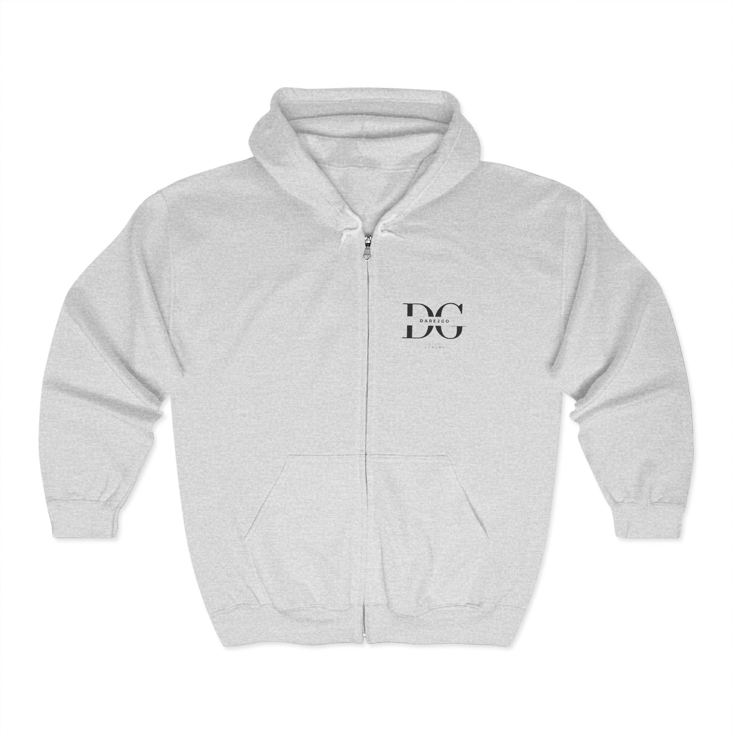 Cozy Unisex Full Zip Hoodie -Embroidered, Perfect for Everyday Wear, Gifts, Casual Style, Gym, Lounge, and Layering