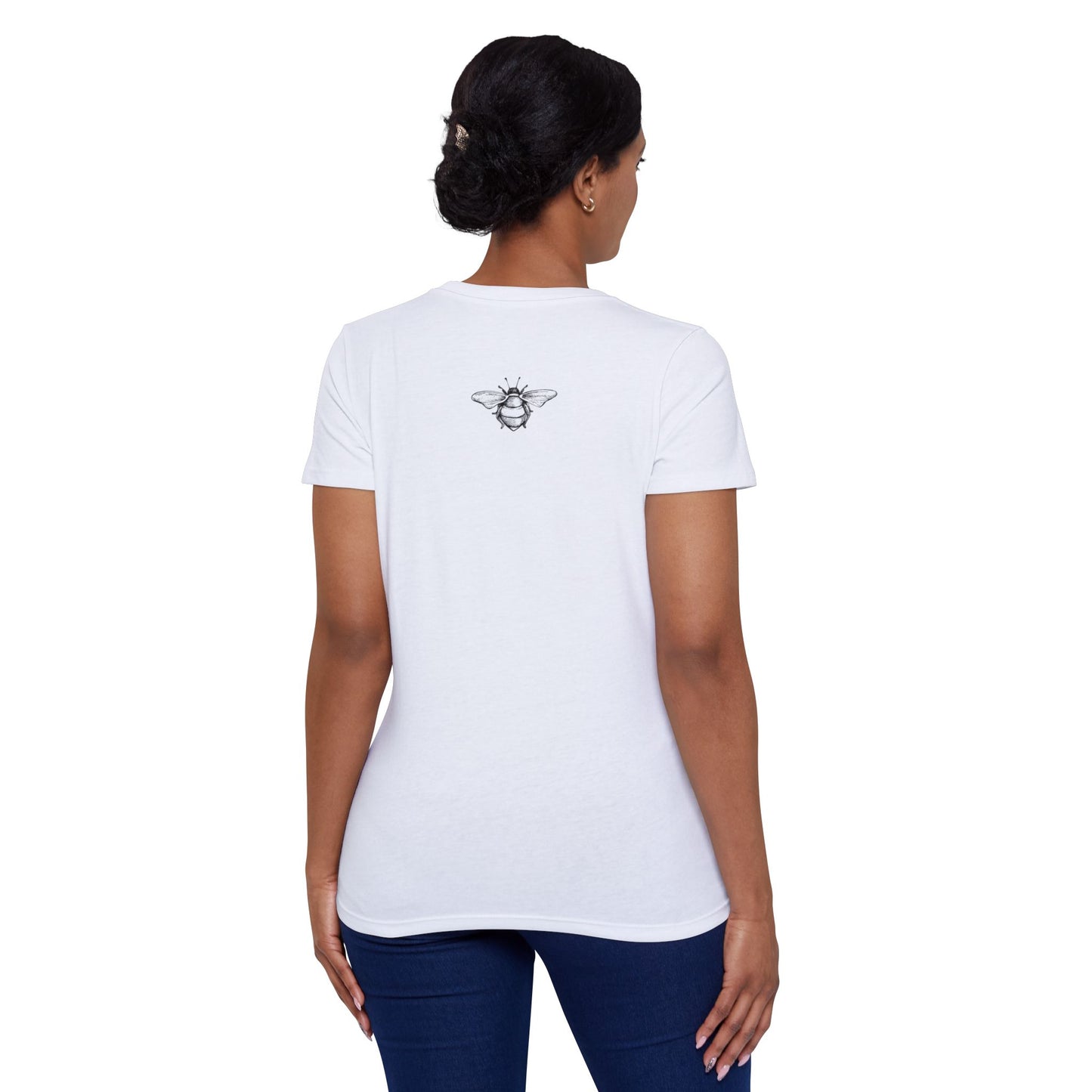 Organic Tee | Eco-Friendly Fashion, Stylish Bee Print, Casual Wear, Gift for Her, Summer Outfit, Nature Lover's Apparel