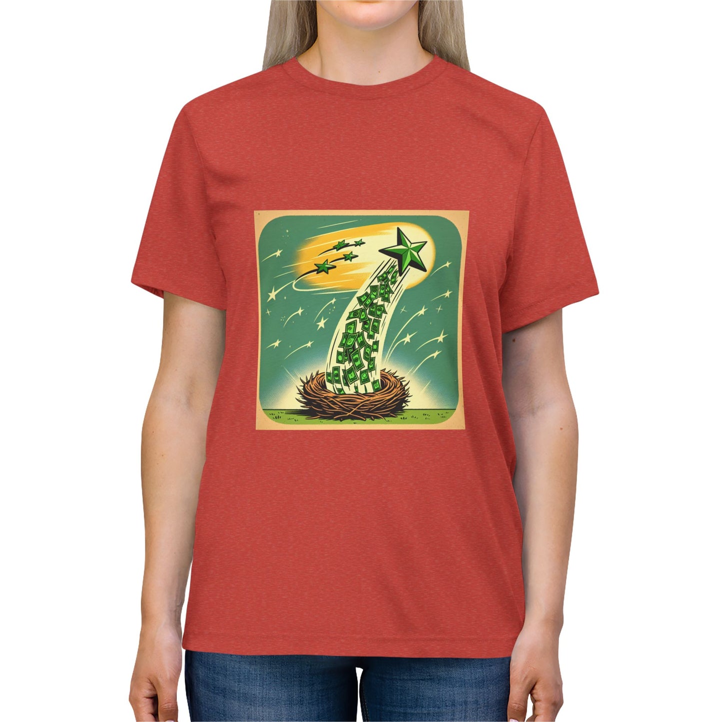 Vintage Starry Sky Unisex Triblend Tee, Casual T-Shirt, Unisex Graphic Tee, Unique Gift, Eco-Friendly Fashion