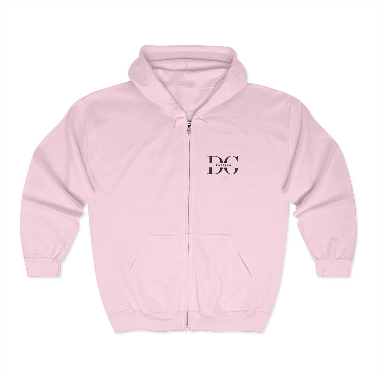 Cozy Unisex Full Zip Hoodie -Embroidered, Perfect for Everyday Wear, Gifts, Casual Style, Gym, Lounge, and Layering