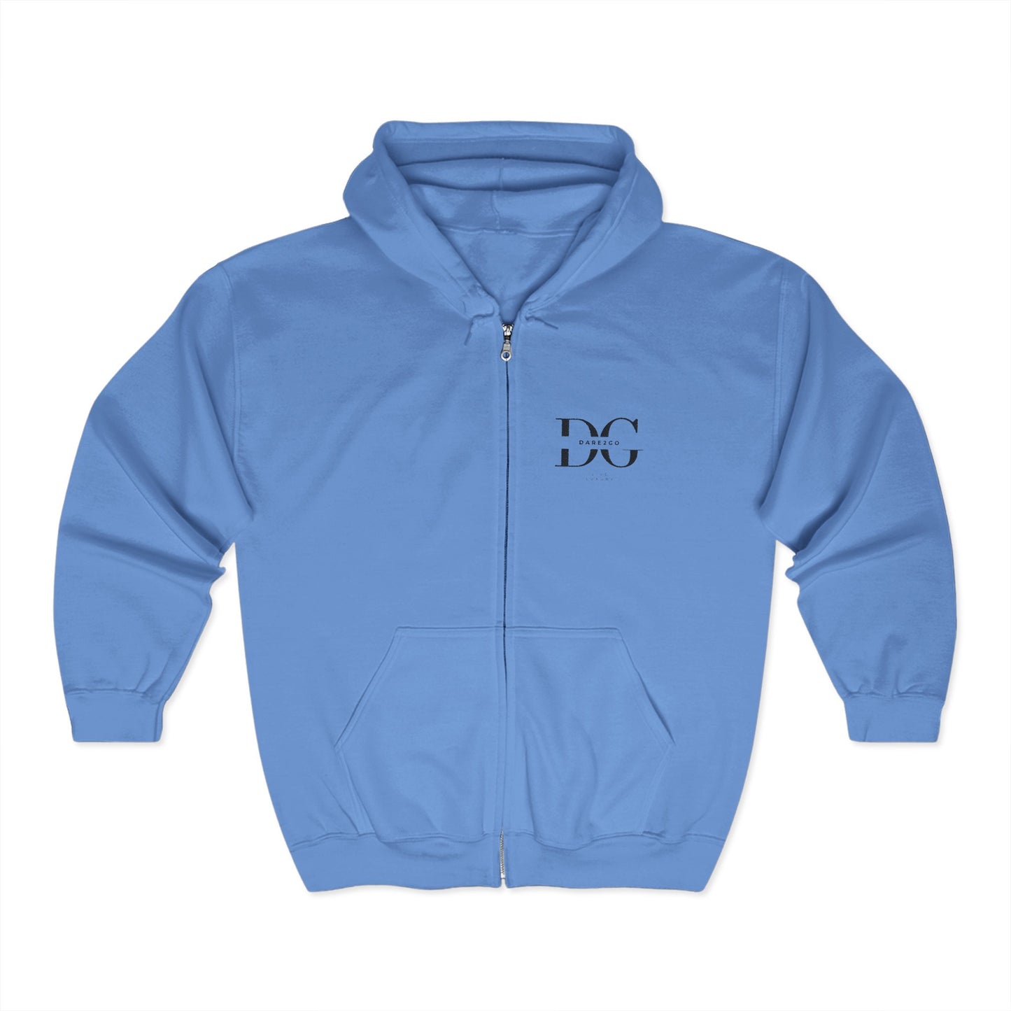 Cozy Unisex Full Zip Hoodie -Embroidered, Perfect for Everyday Wear, Gifts, Casual Style, Gym, Lounge, and Layering